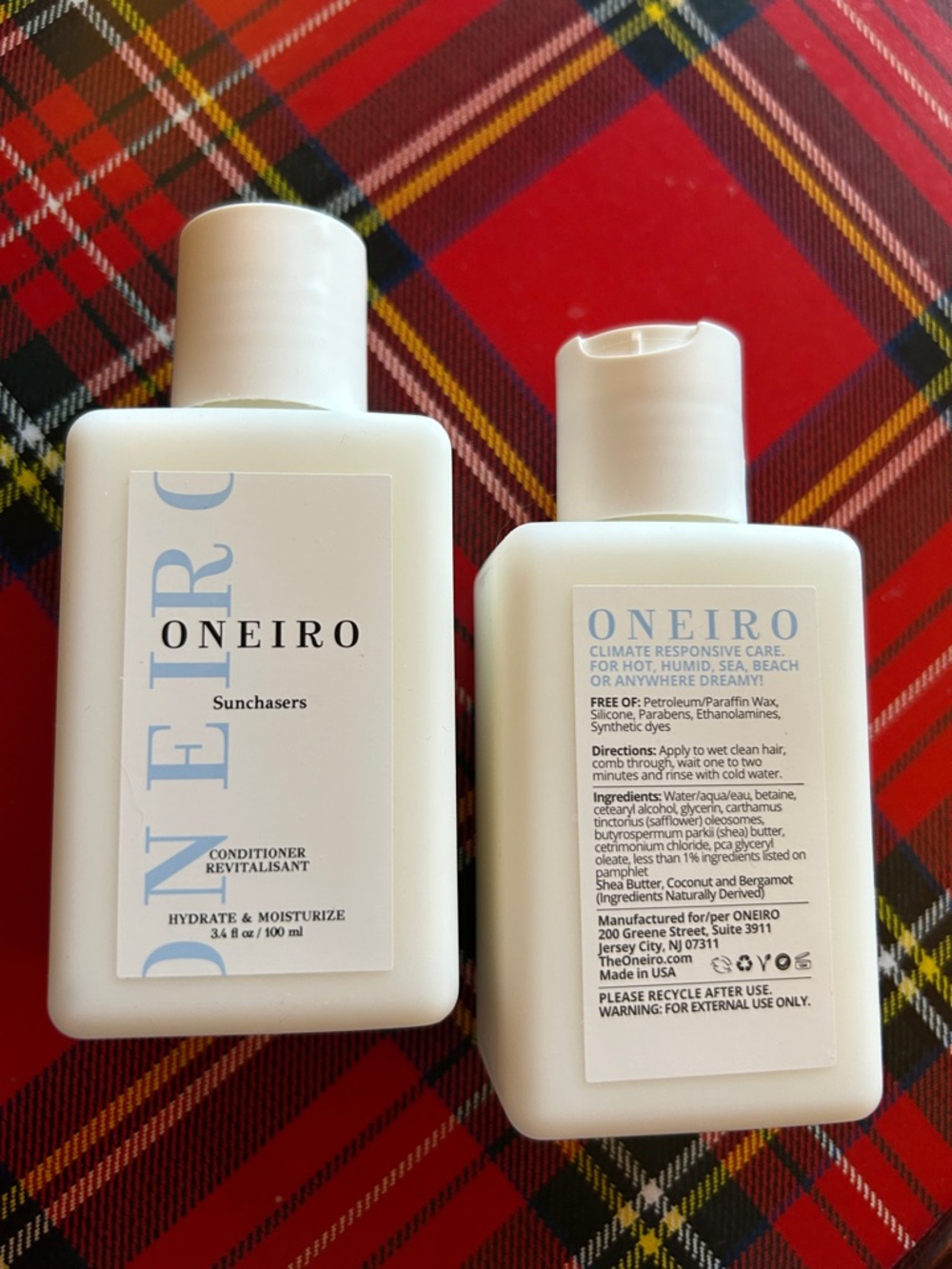 ONEIRO Hydrate & Moisturize Conditioner Lot of Two New Unopened Travel Size TSA